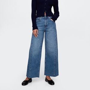 Gap ‘High Rise Stride Ankle’ wide leg jeans size 28 - EUC